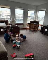 There is no picture from this angle in the listing so I wanted to show what an amazing view I had of the water while my boys played in the living room!