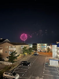 Fireworks shows on Sunday nights viewable from your front door