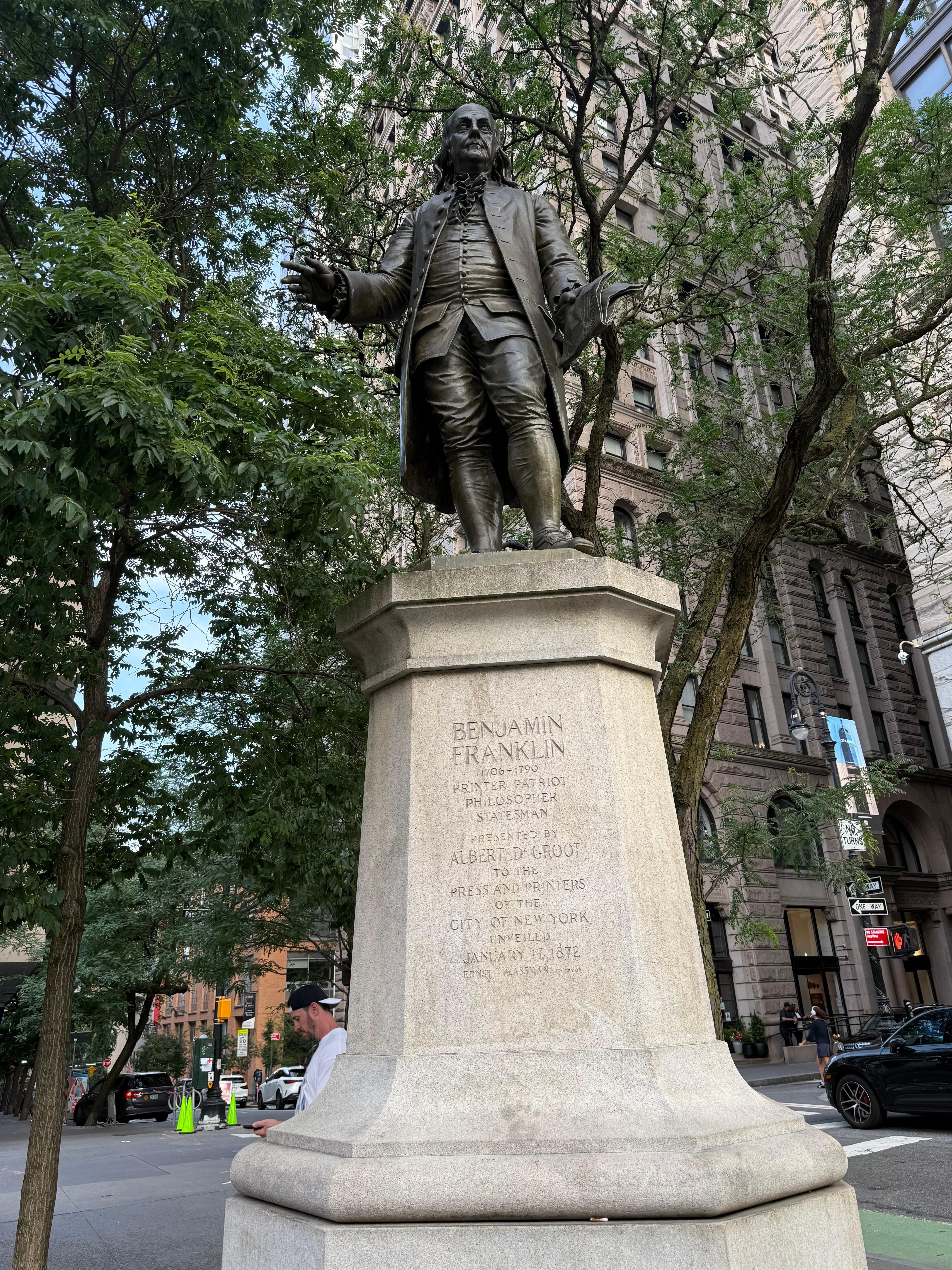 This statue was a couple of blocks away pass the Staten Island ferry.