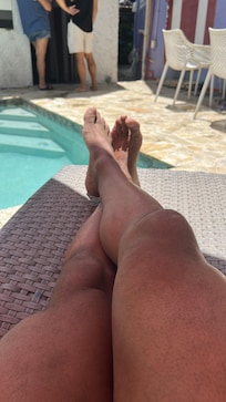 relaxing by the pool
