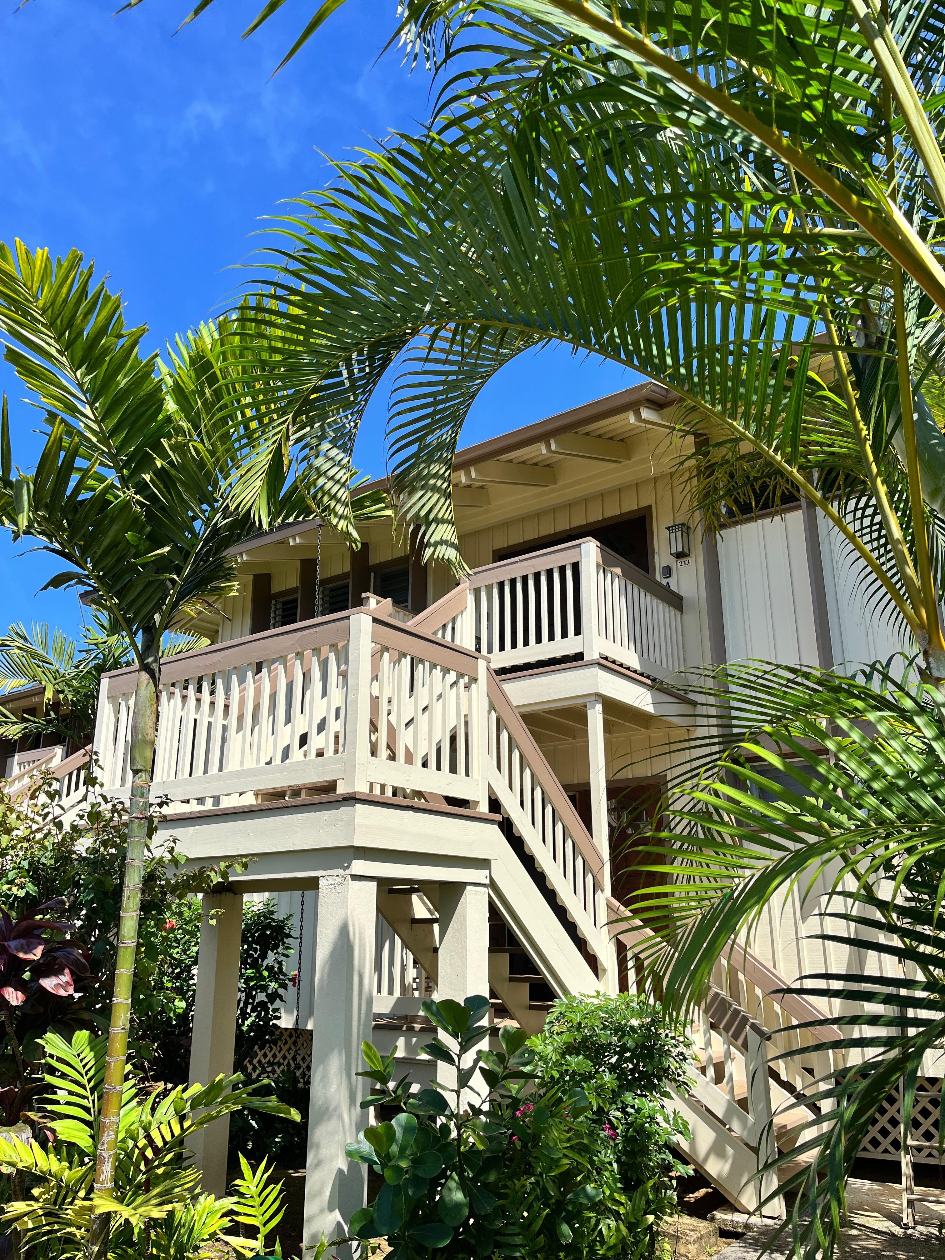 Stairs leading to unit.