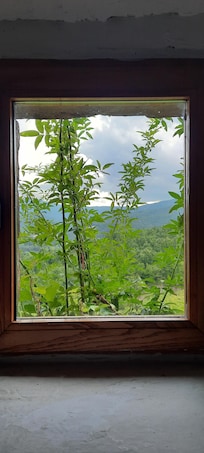 dalla finestra della cucina del cottage