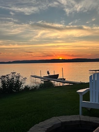 Beautiful sunset from fire-pit area