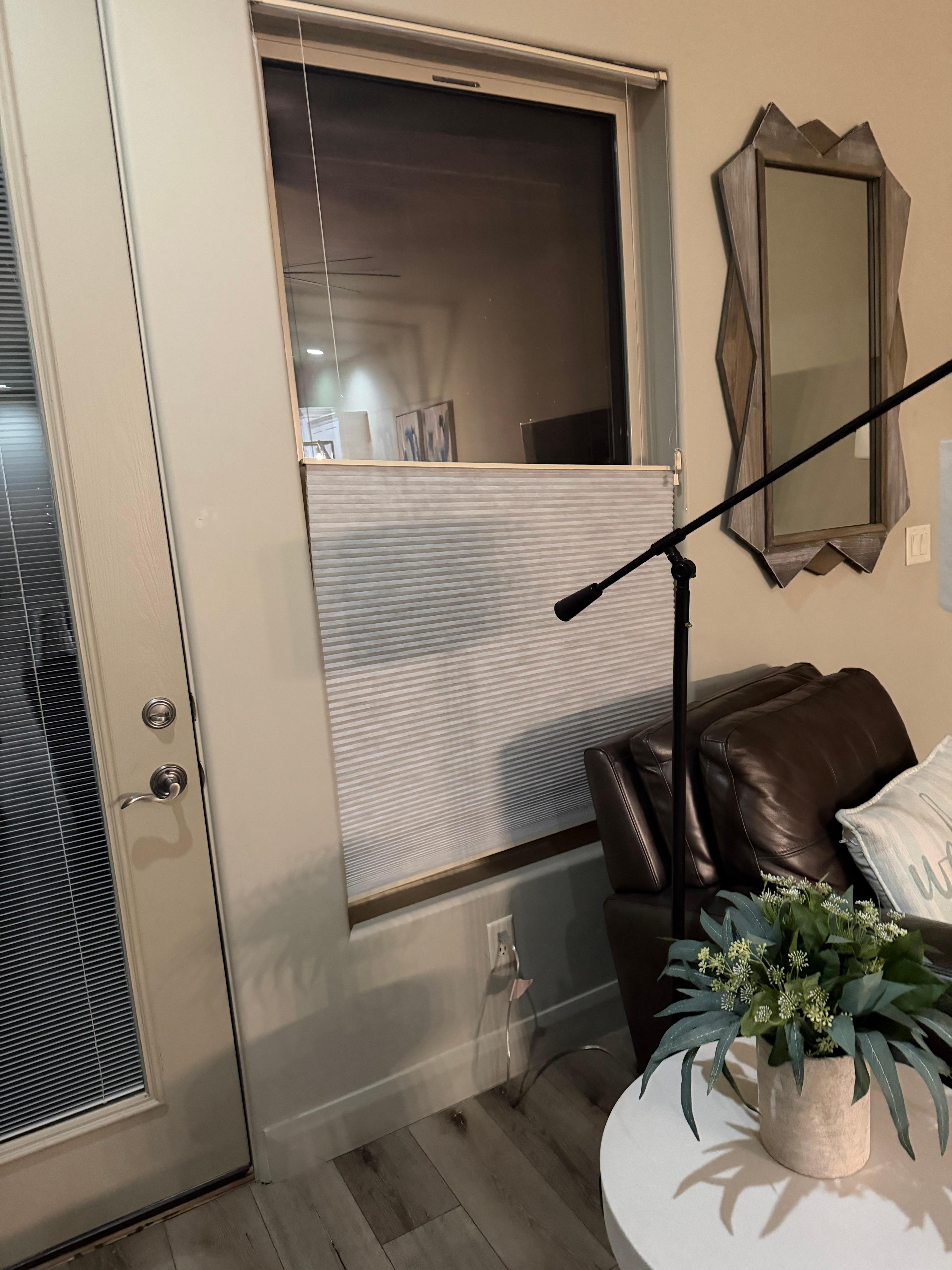 Blind coming out of  wall. Only pics we took 