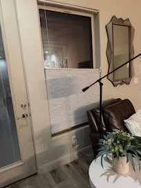 Blind coming out of wall. Only pics we took