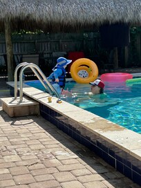 Pool was ideal for our grandson!