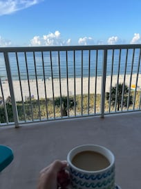 Morning coffee from the balcony