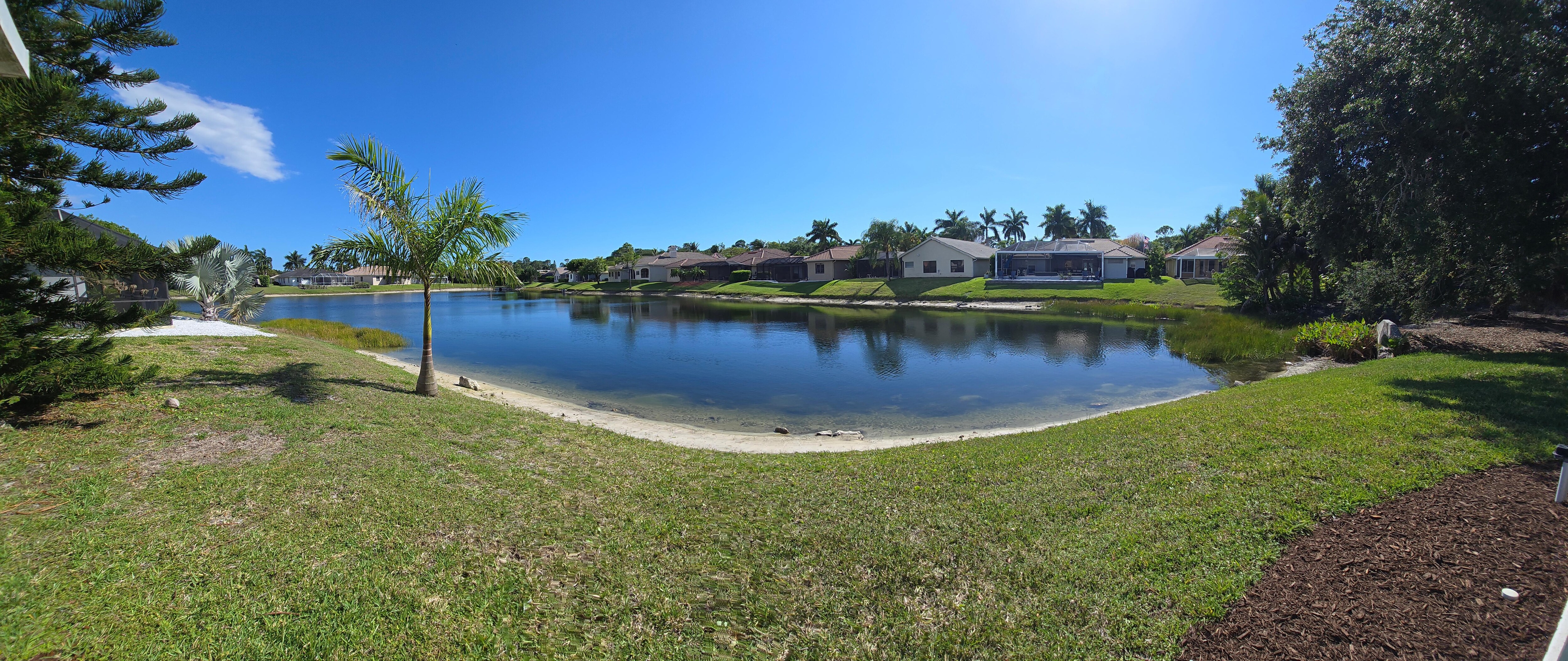 Lake behind the house