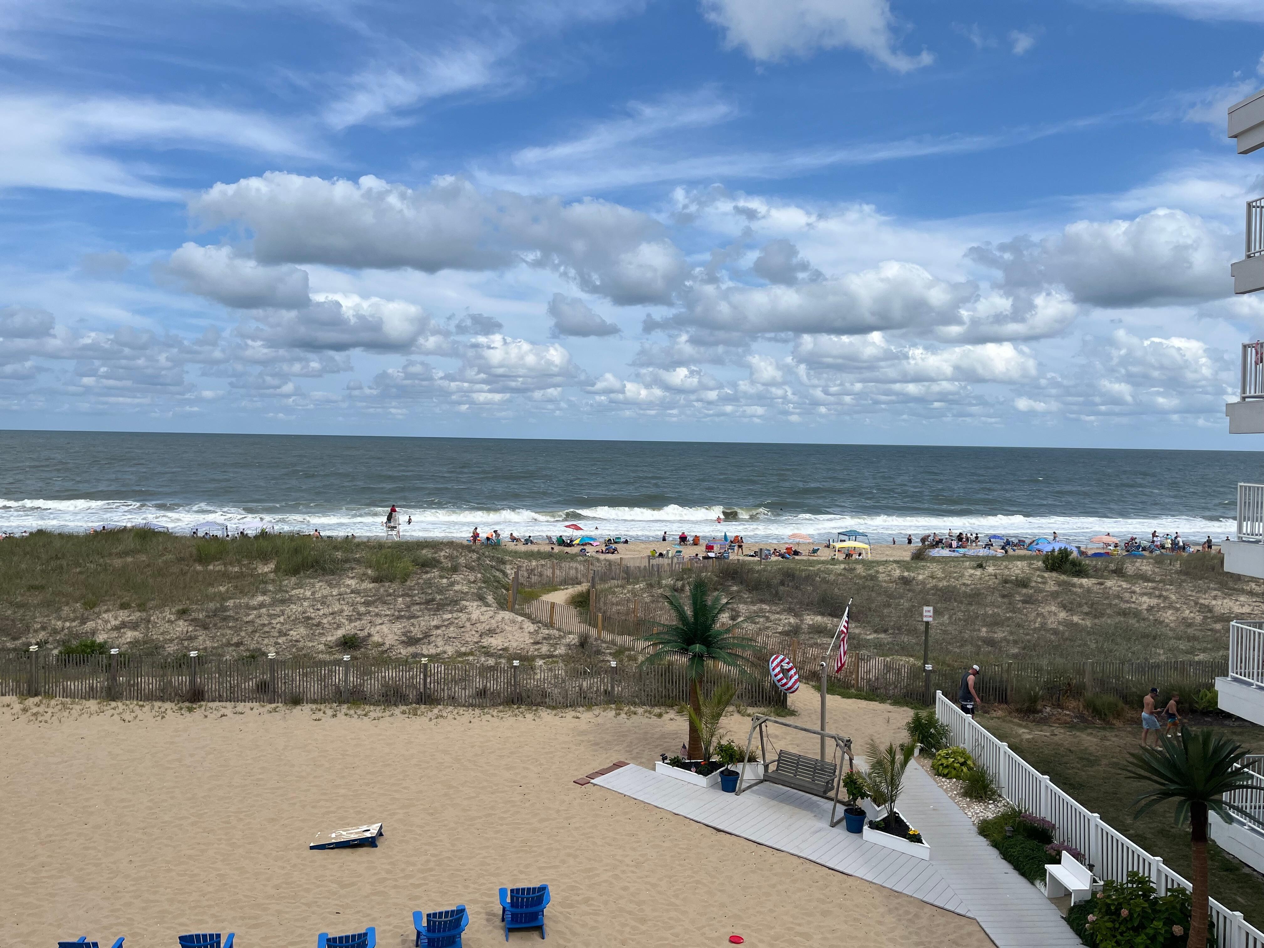 Beach view from balcony 