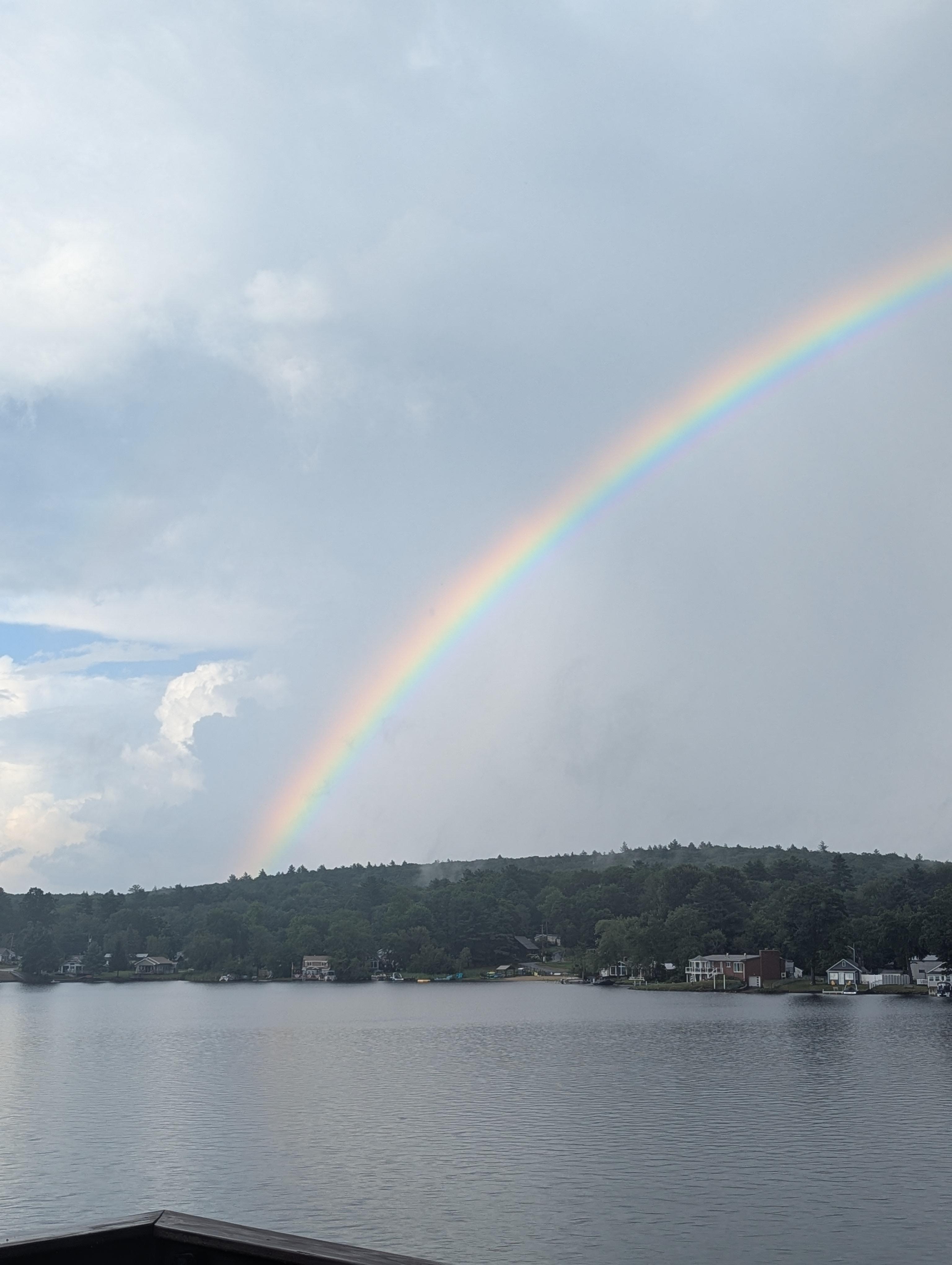 Rainbow after a brief rain while we were there.