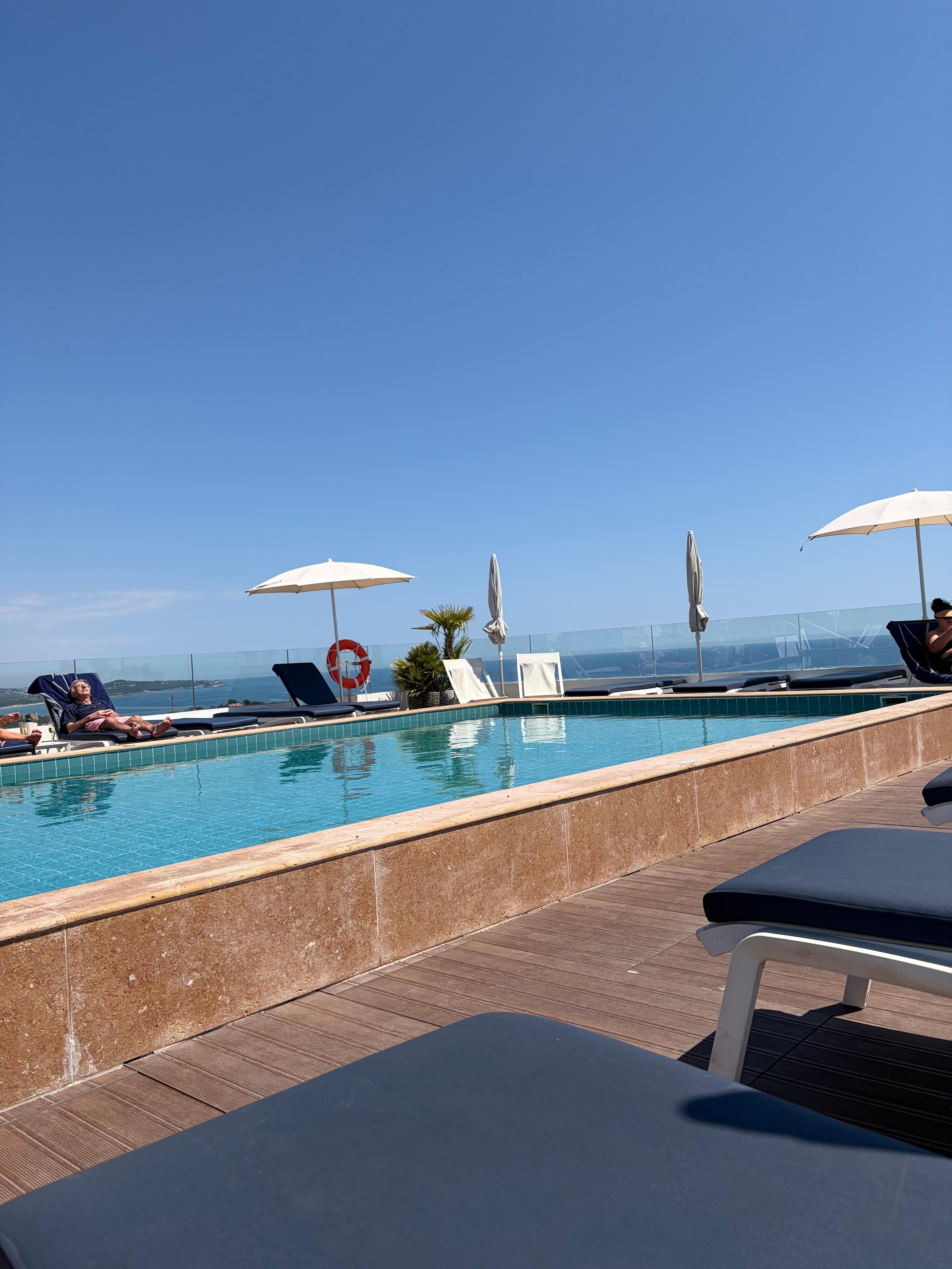 Rooftop pool. 