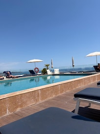 Rooftop pool.