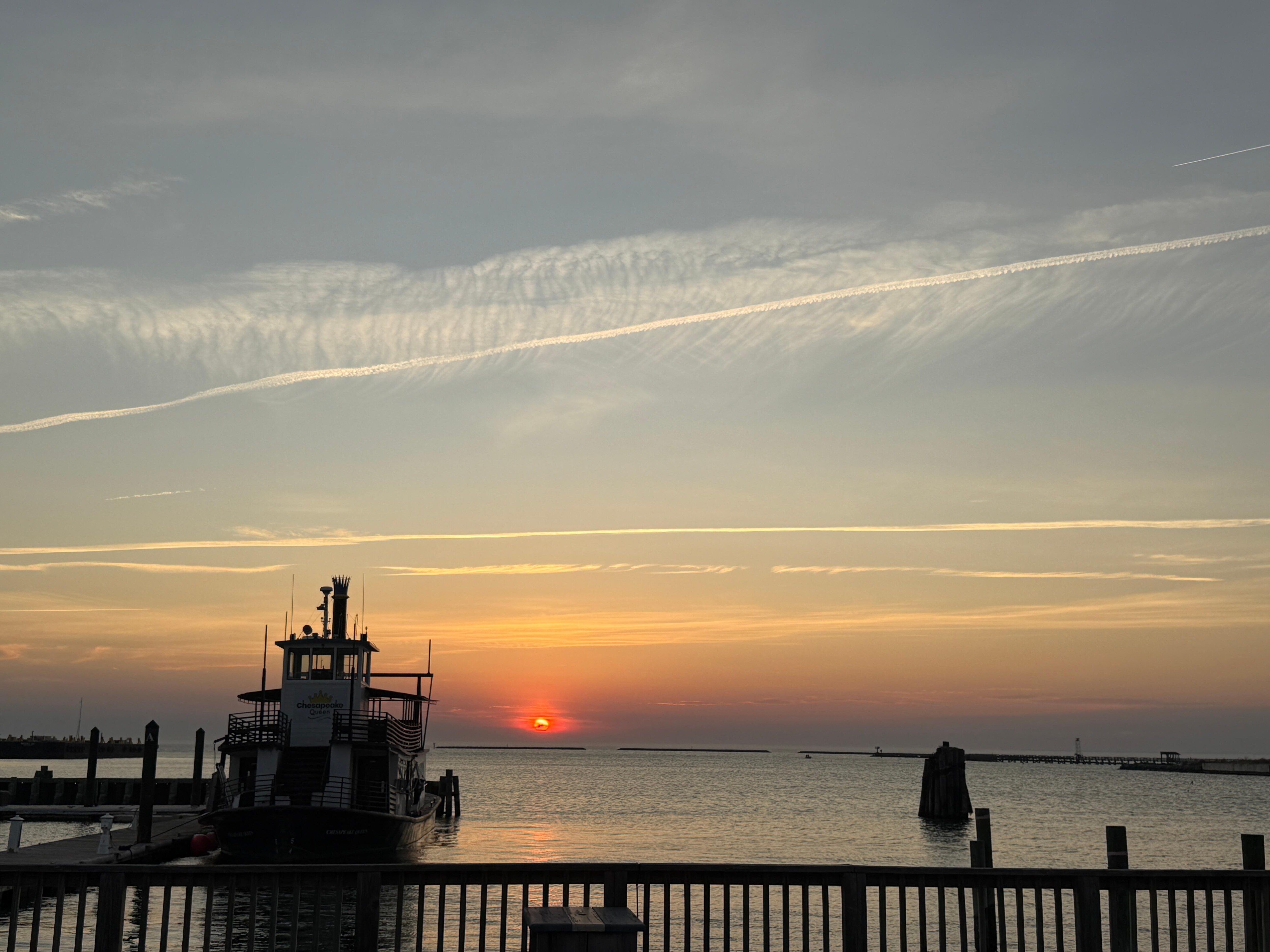Cape Charles sunsets from Shanty Restaurant near by house