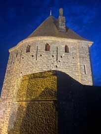 Imposing by night.