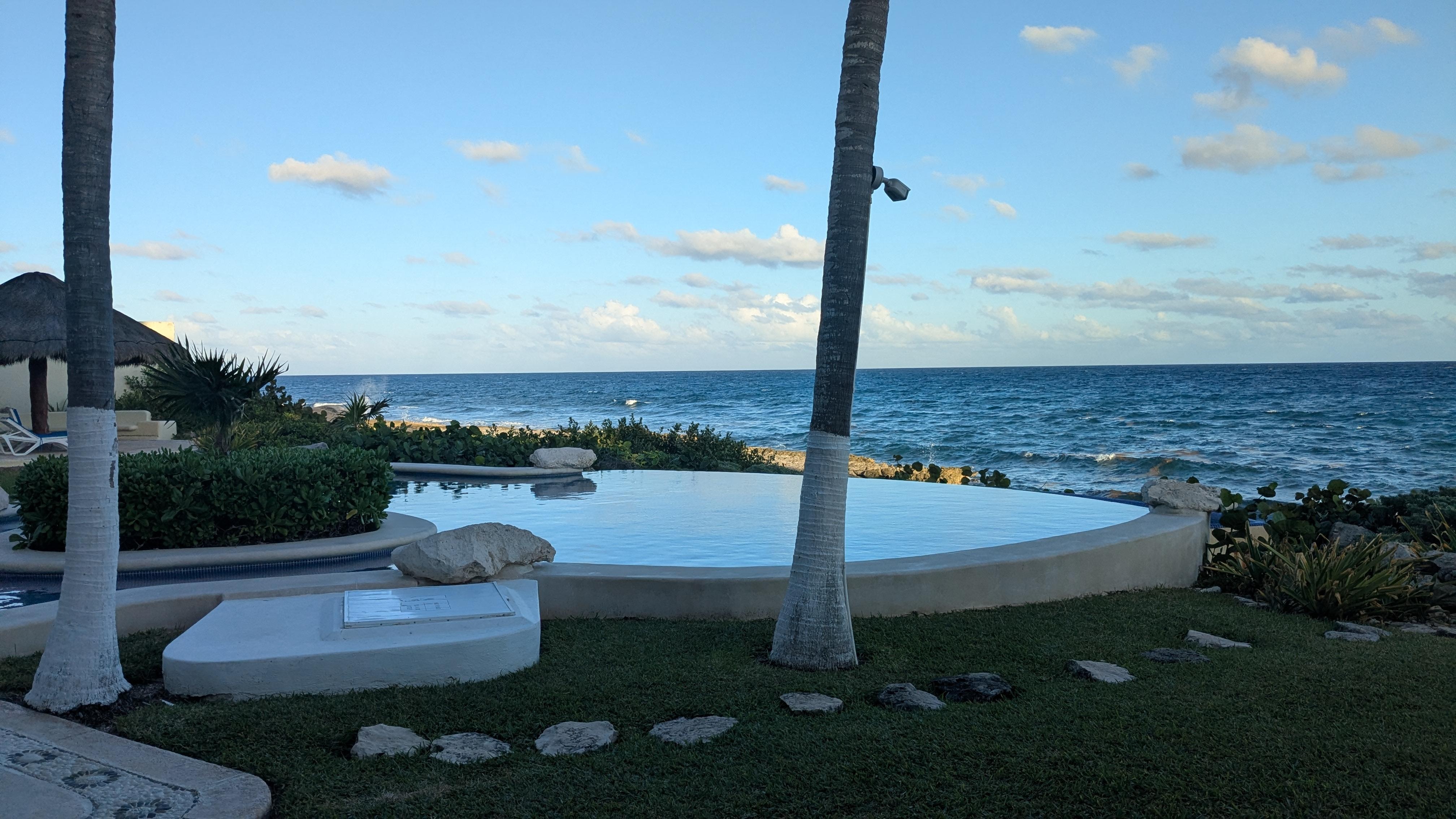 View of the pool from our patio