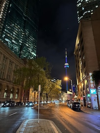 View from down the street of the stay