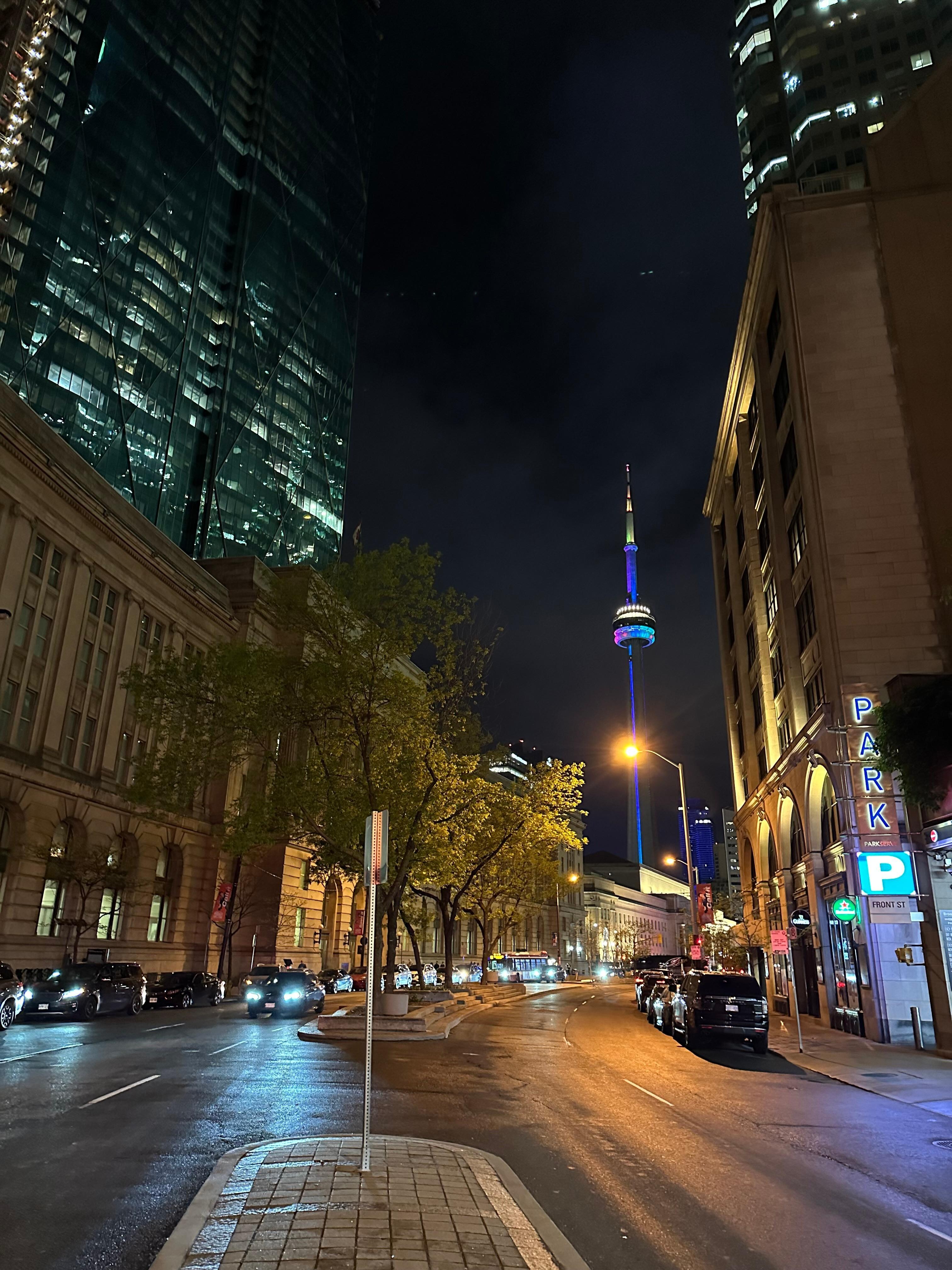 View from down the street of the stay