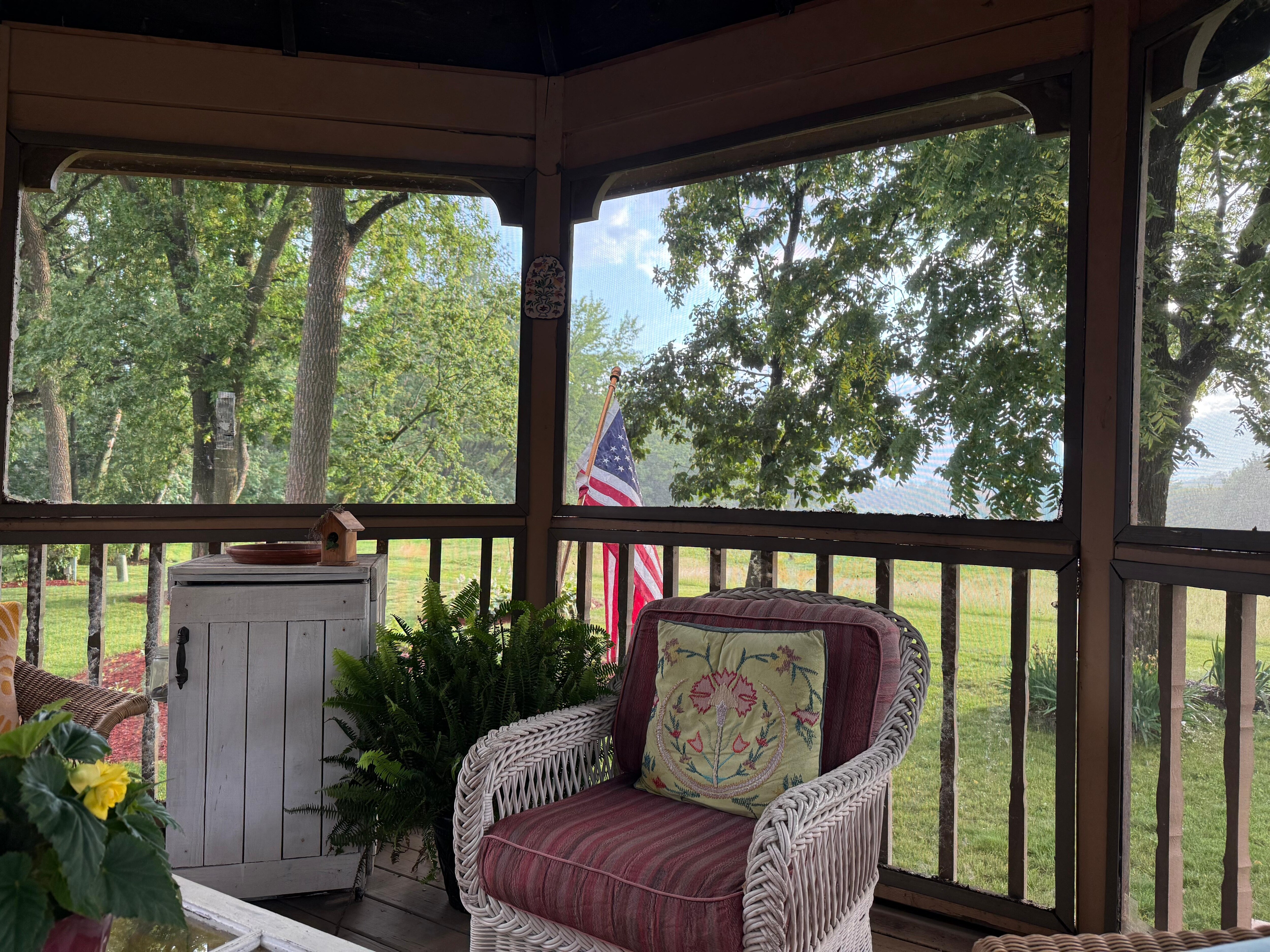 They even have a mini fridge in the gazebo with waters for guest use. 