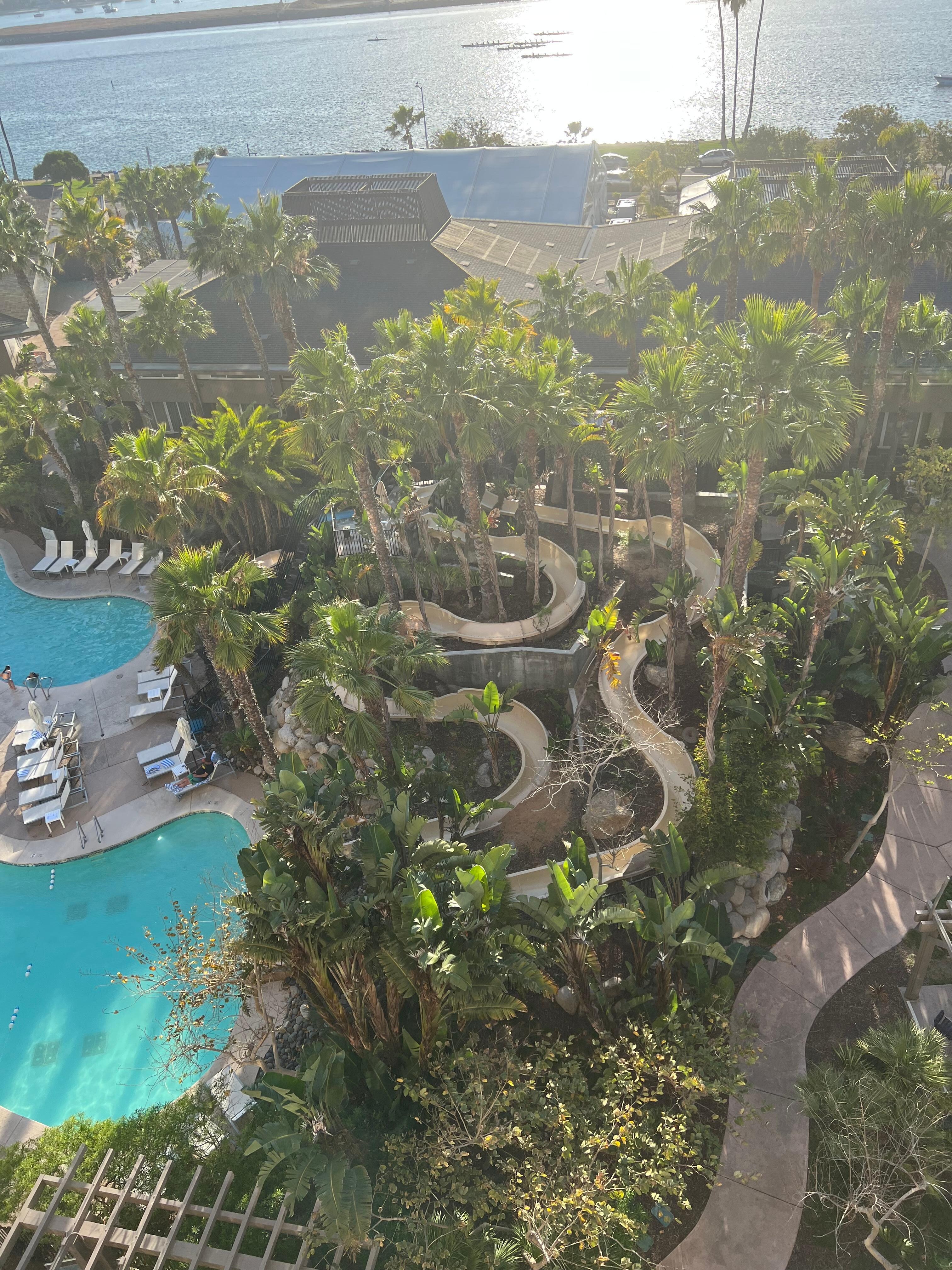 Three water slides