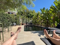 Chilling by the pool