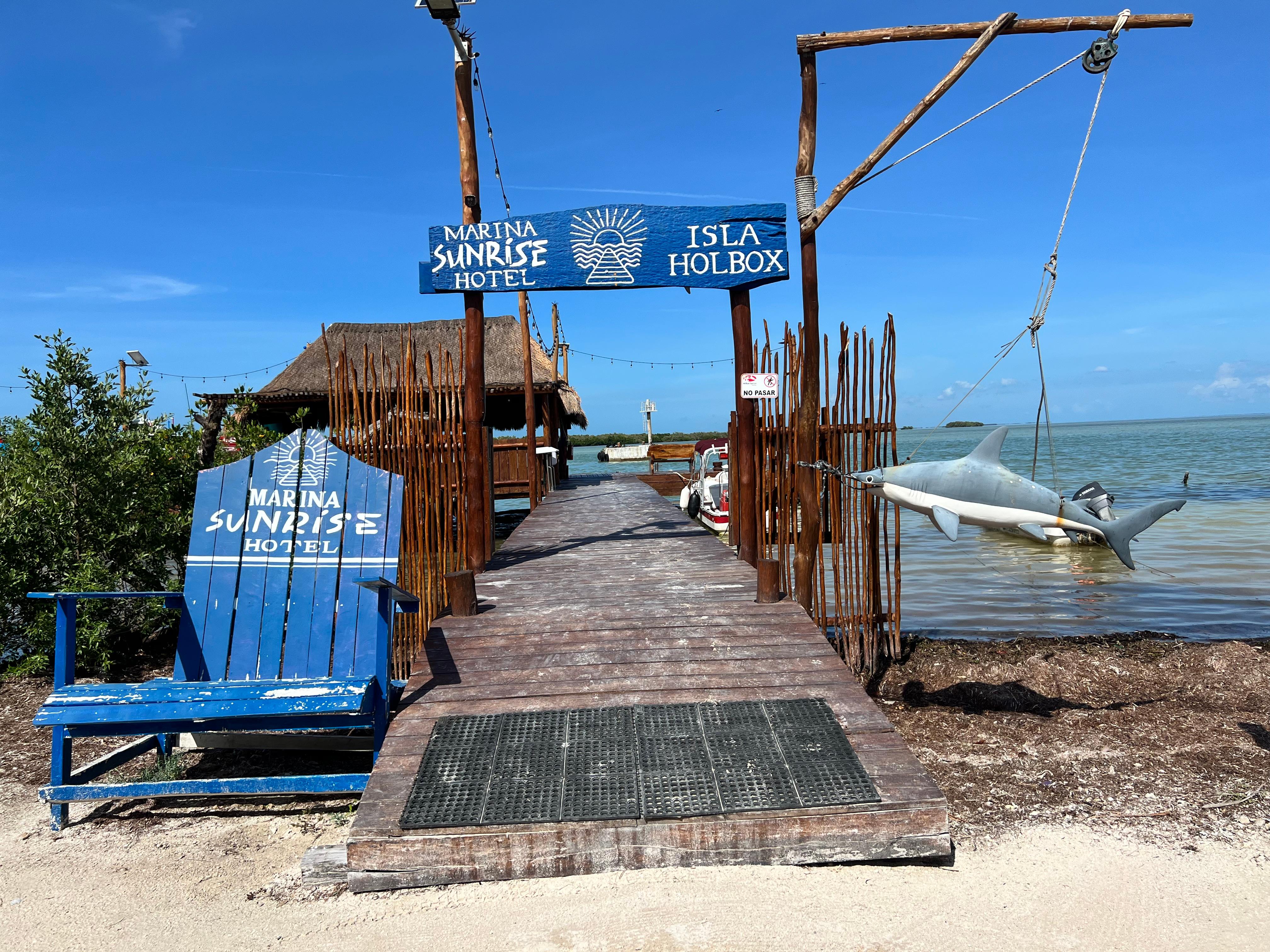 Marina entrance across from hotel