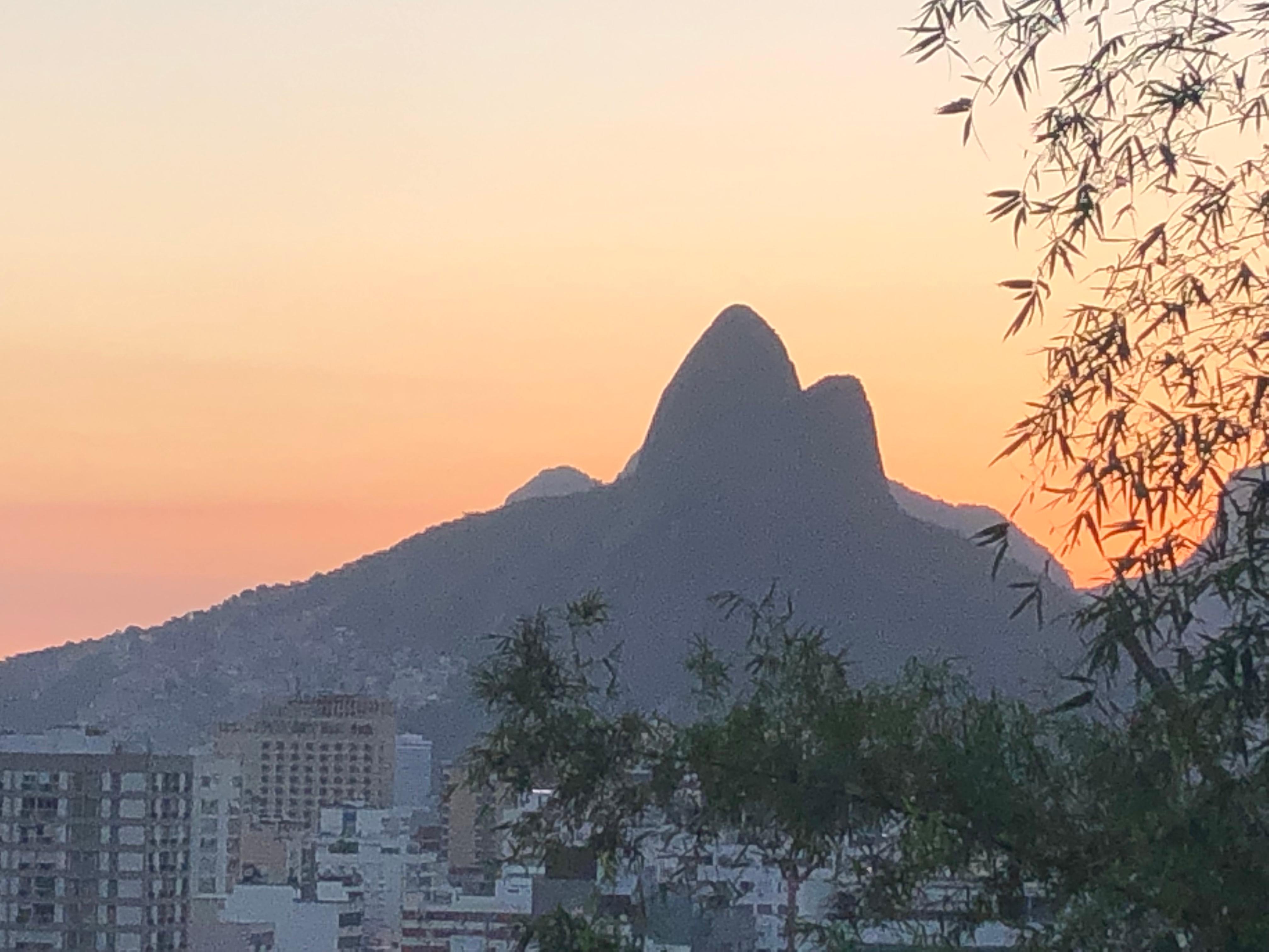 View of sunset from the rooftop.