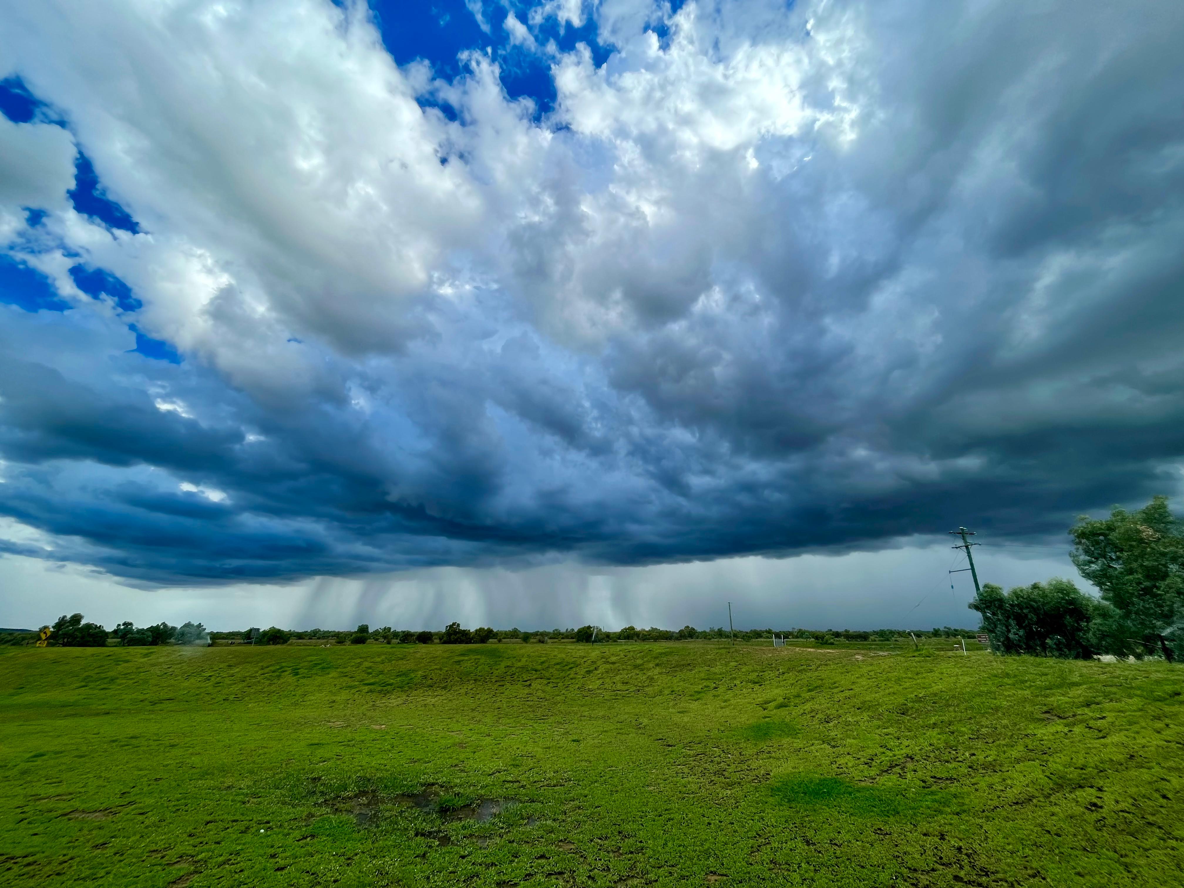 Impending storm front from the rear of the hotel