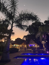 Poolside sunset