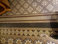 Parts of the lovely tiling in the reception