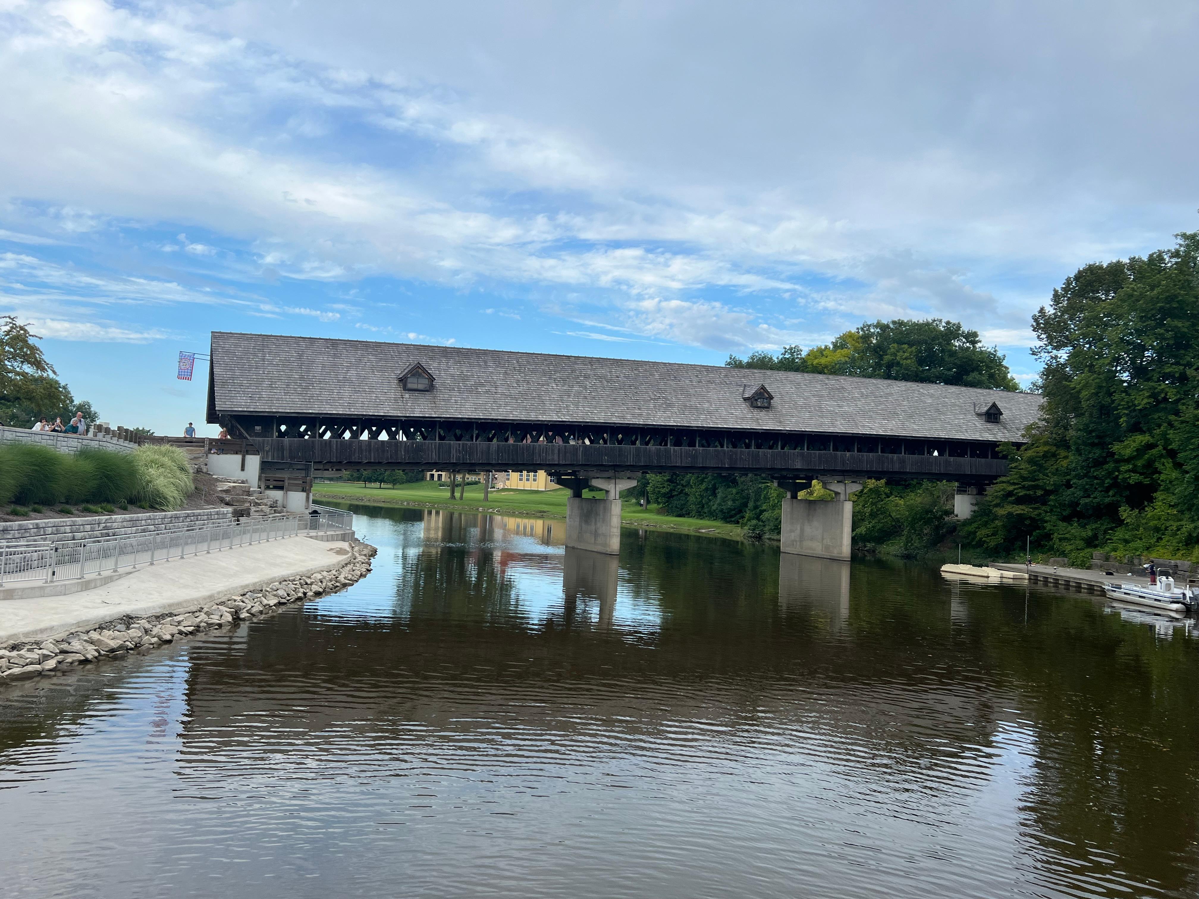 Covered bride over Cass river