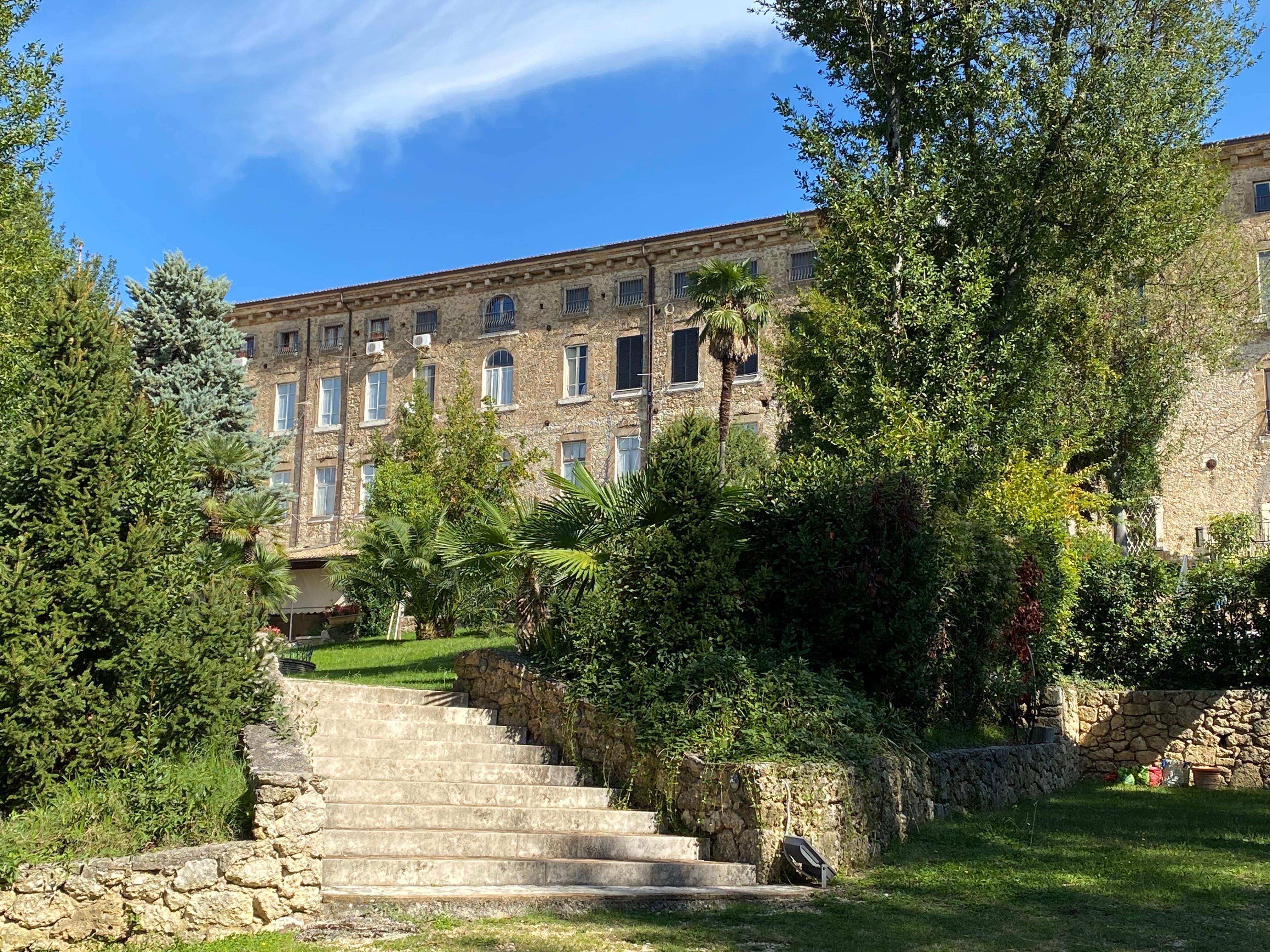 Looking across the beautiful garden area at the hotel.