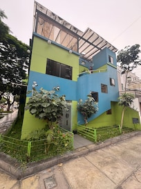 A view from the street corner.