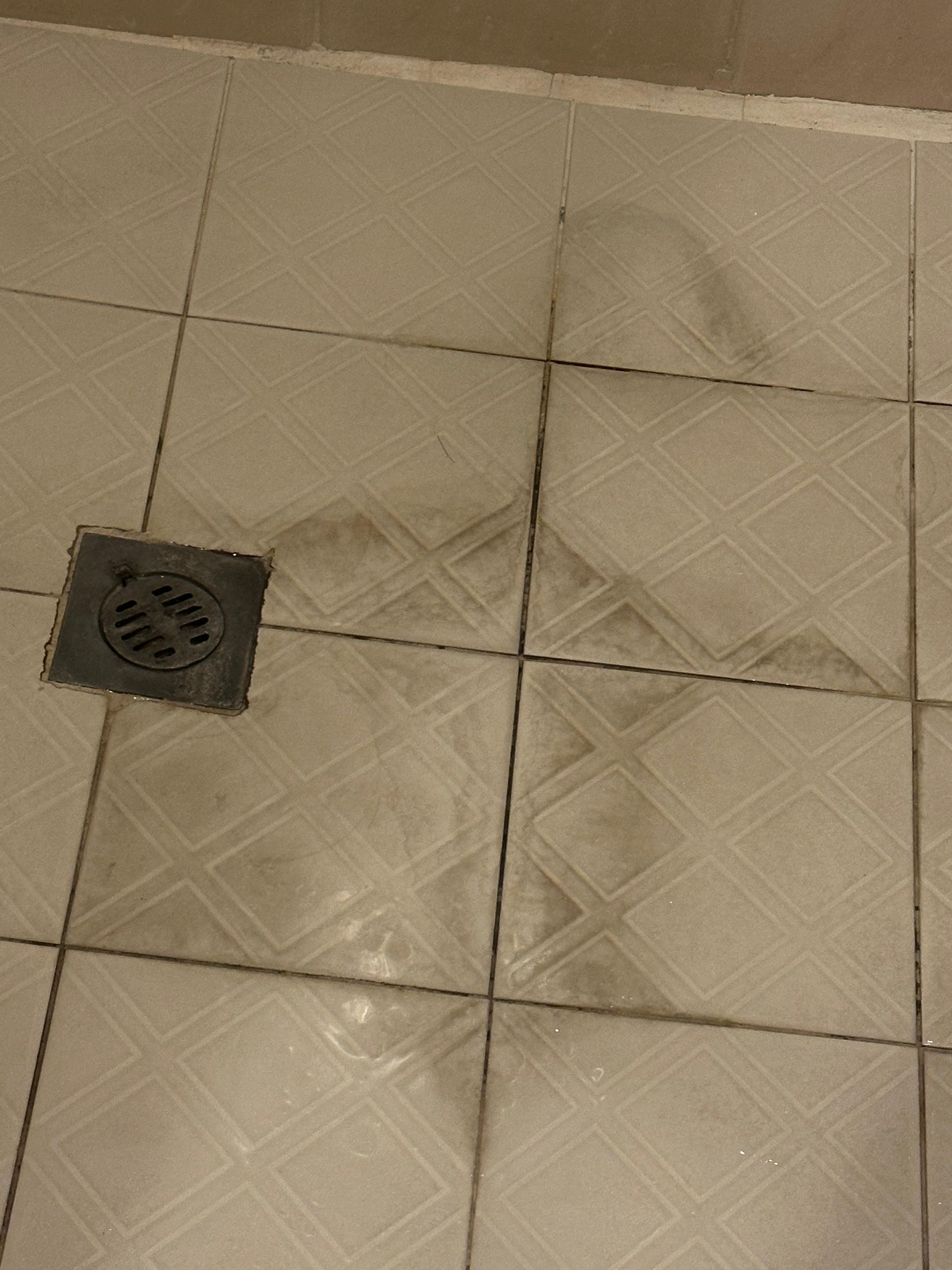 Bathroom floor! NOT EVEN HOT WATER