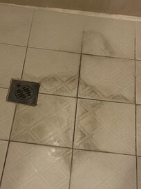 Bathroom floor! NOT EVEN HOT WATER