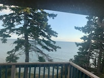 View from our balcony where you can sit on chairs and read or have a beverage and quiet.