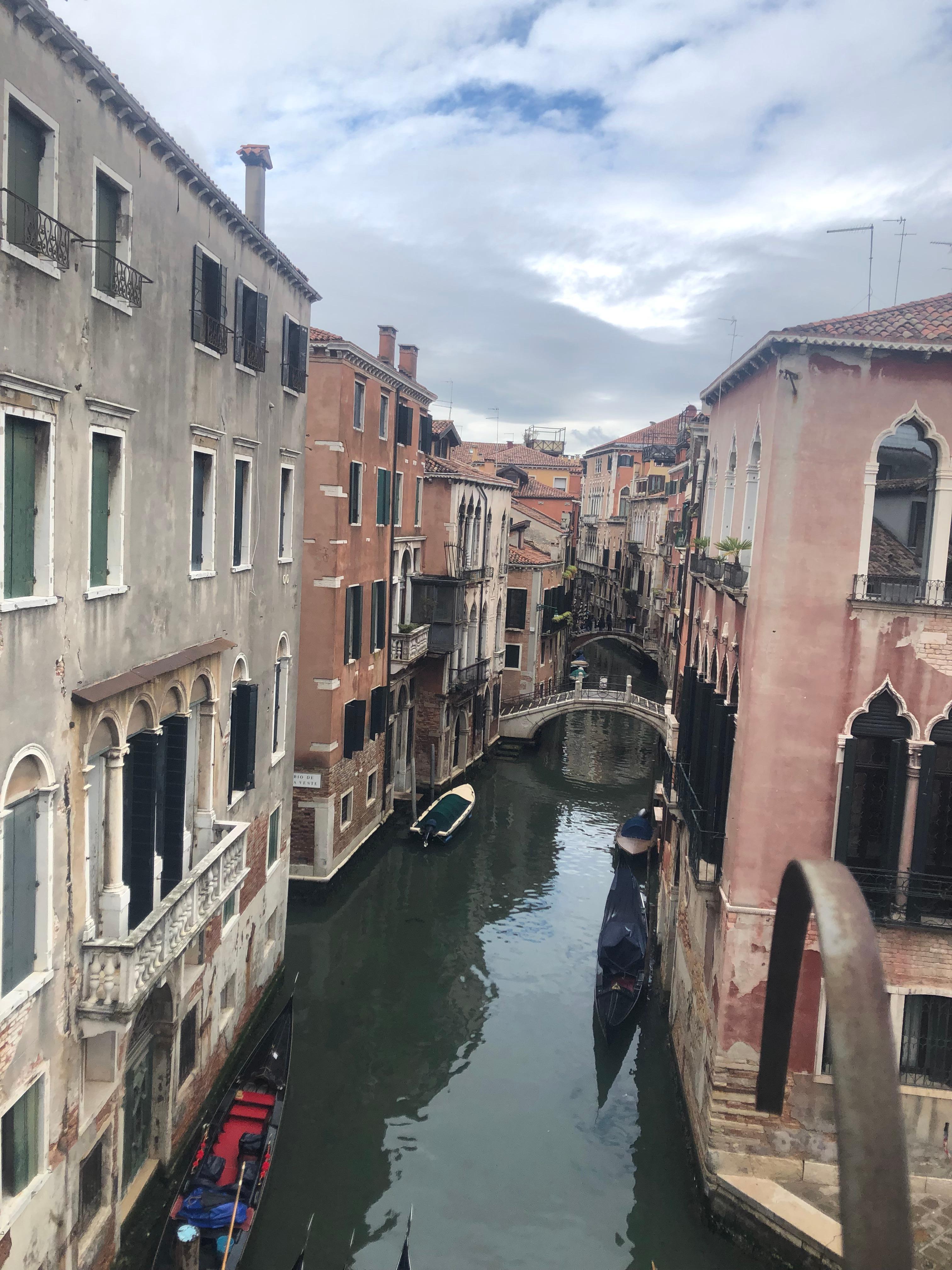 Our view from room 6 serenaded by the gondoliers driving by 🥰