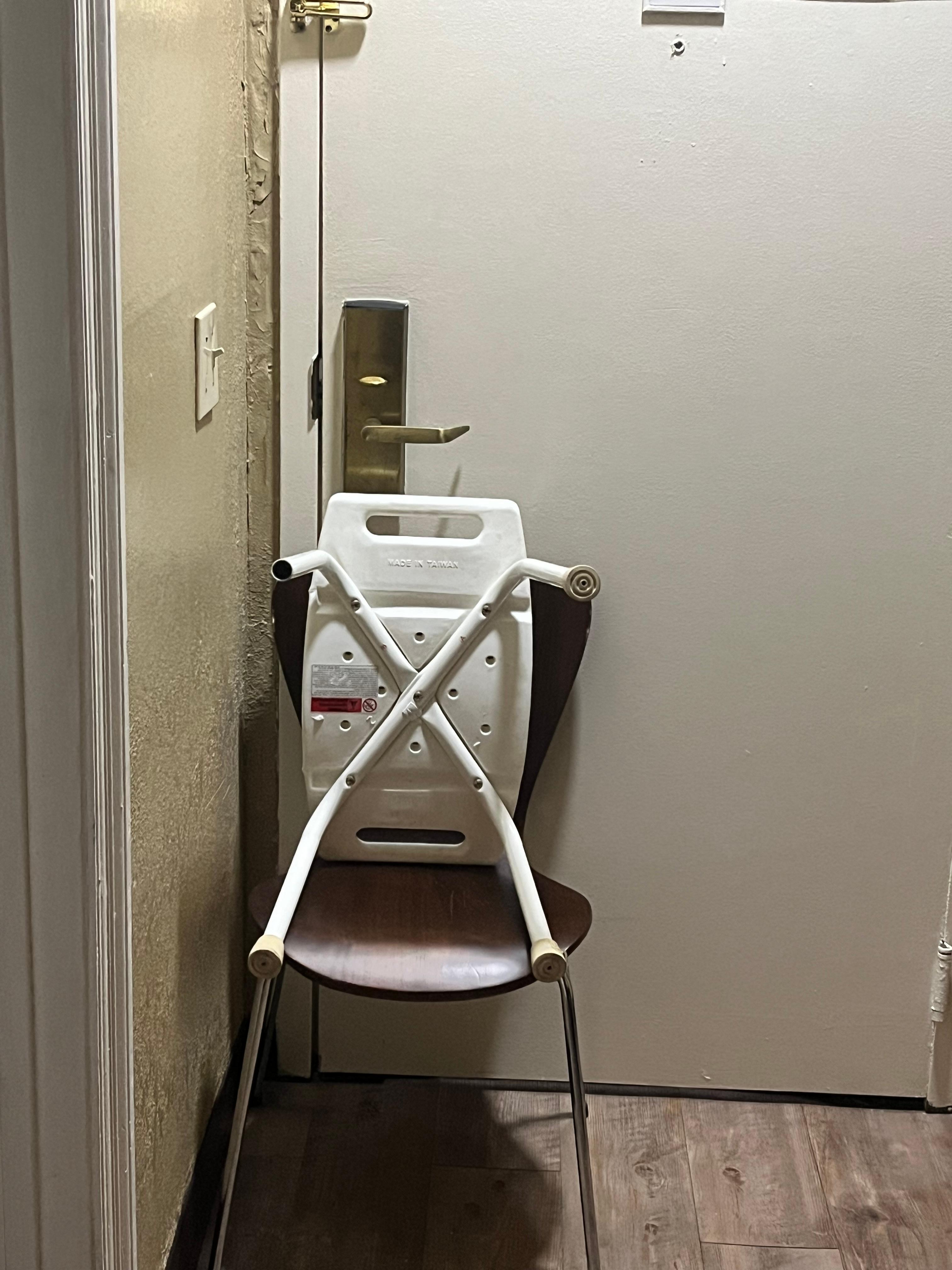 My aunt told me to put a chair in front of the door and I thought.. Yeah whatever… until I made it to this hotel. 