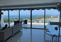 The view from the living room in the apartment