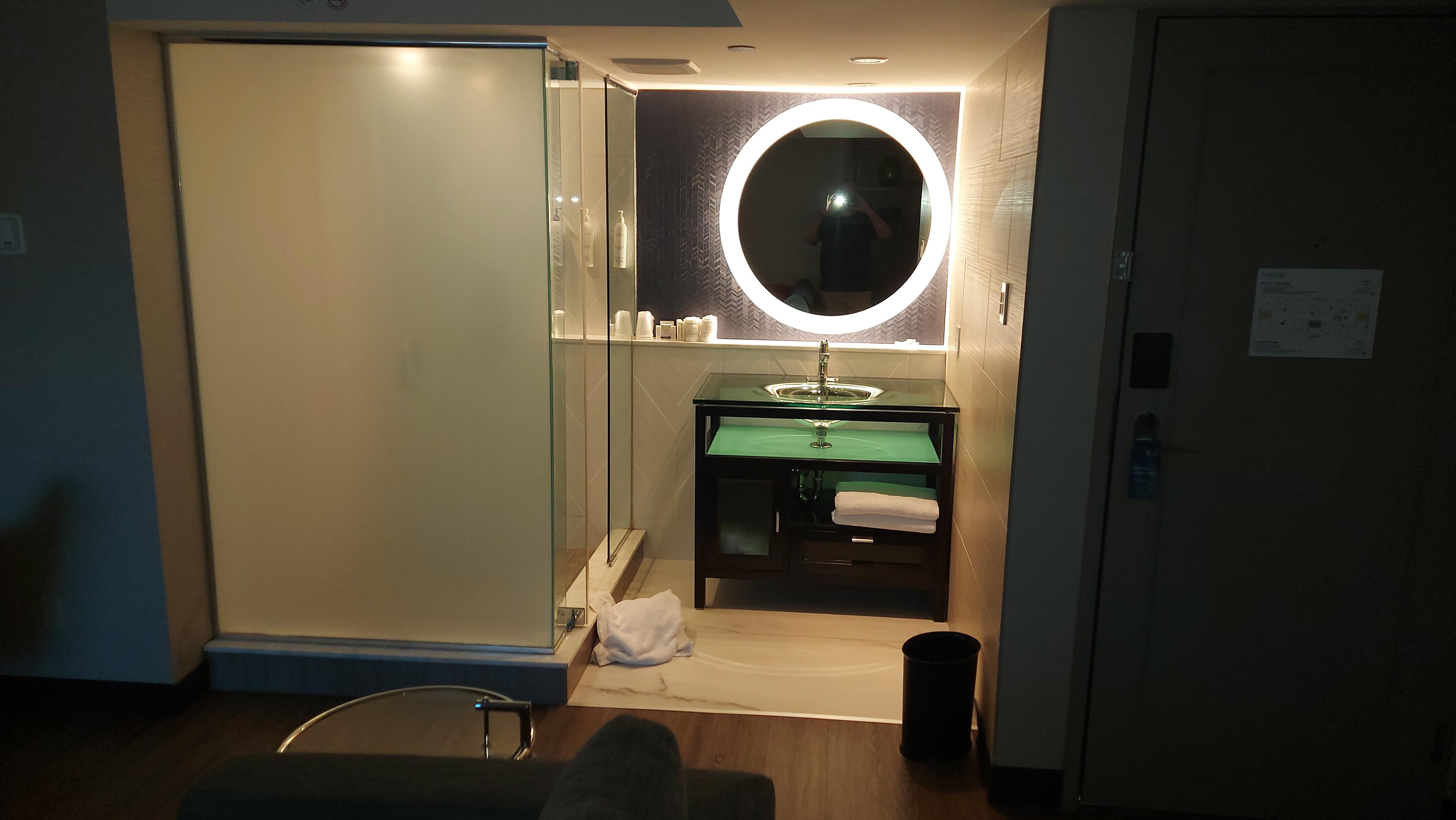 Modern shower and sink