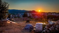 Sunset near hotel