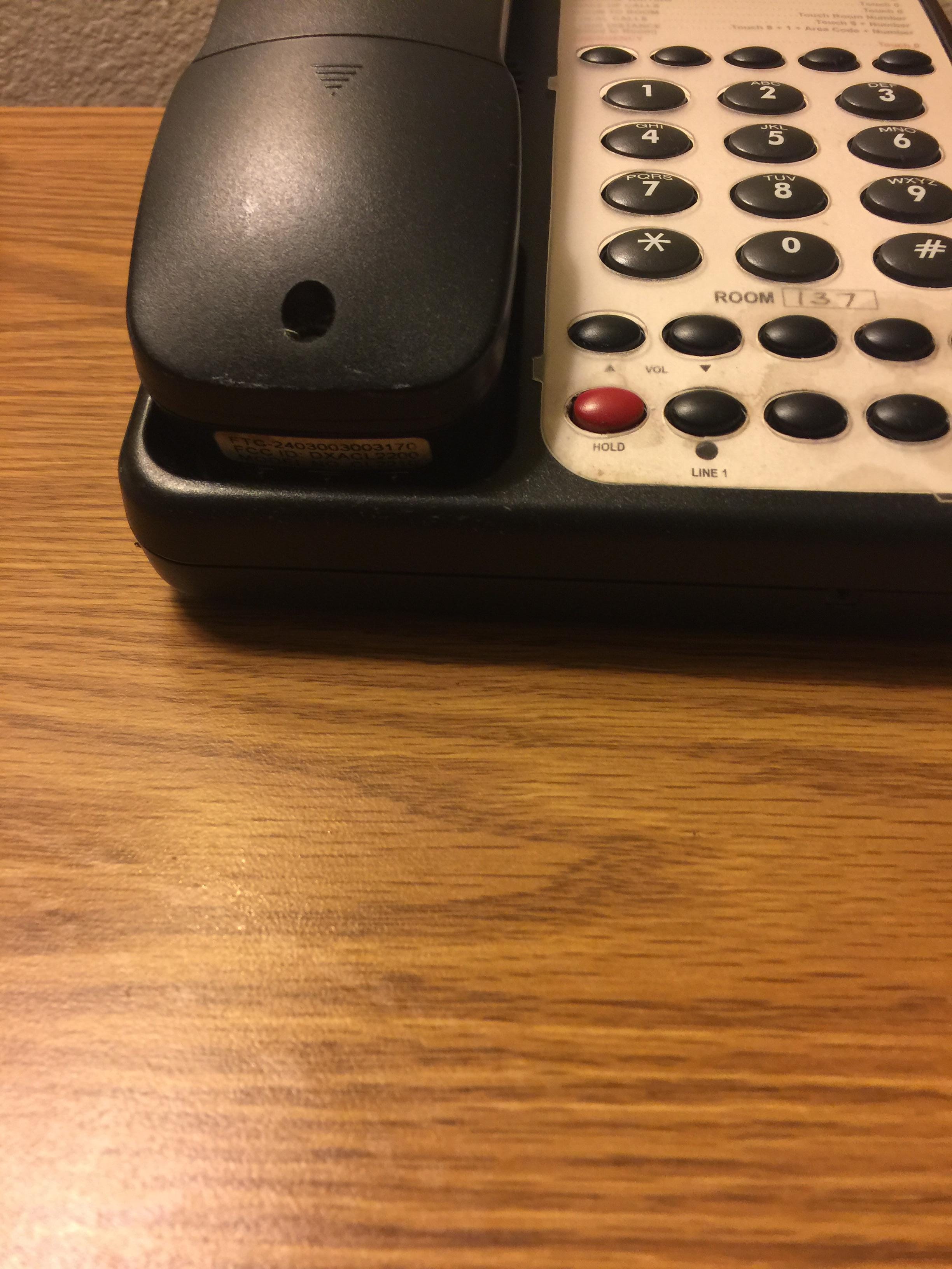 No phone cord.