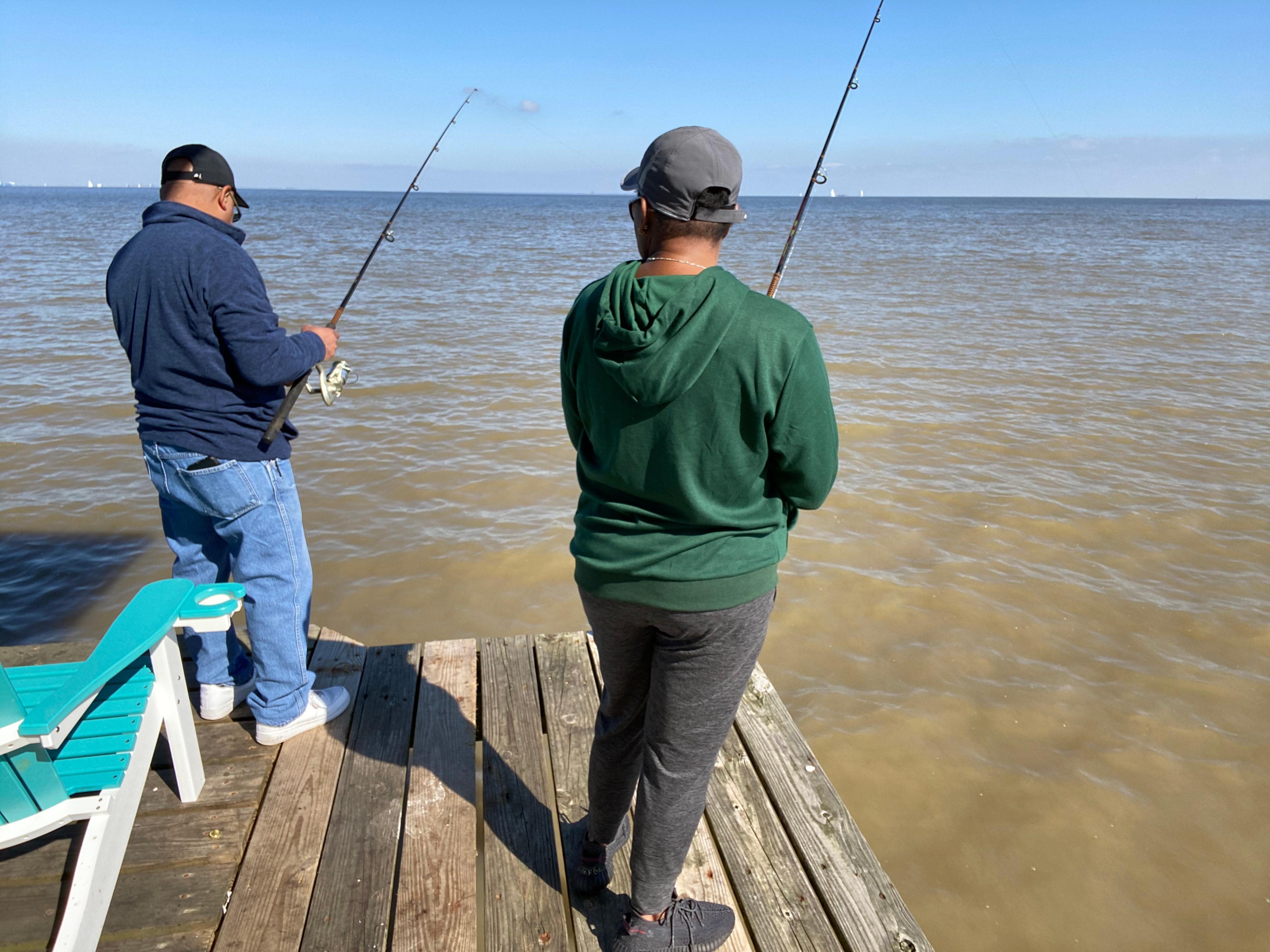 Fishing on the pier