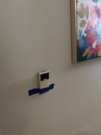 Tap is holding up the thermostat