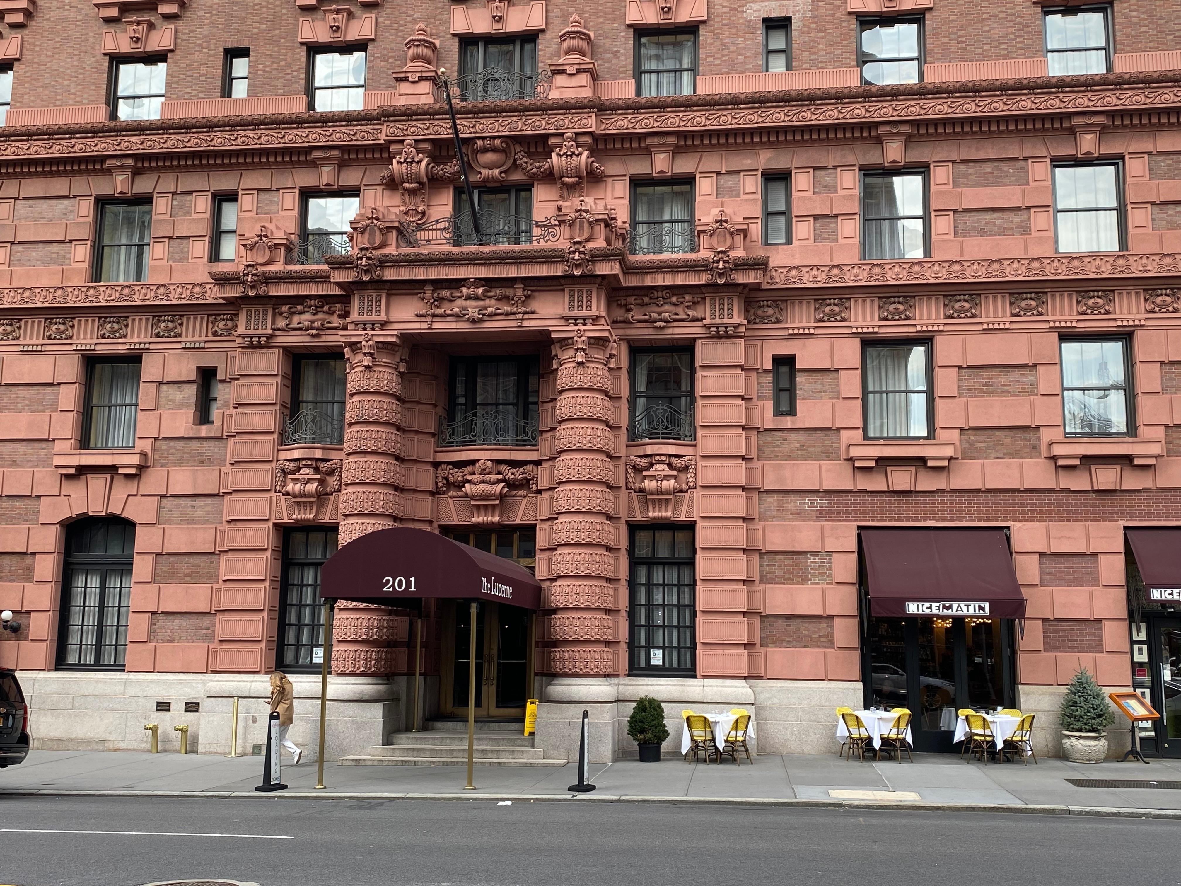 The elegant Lucerne hotel on the upper west side of NYC. 