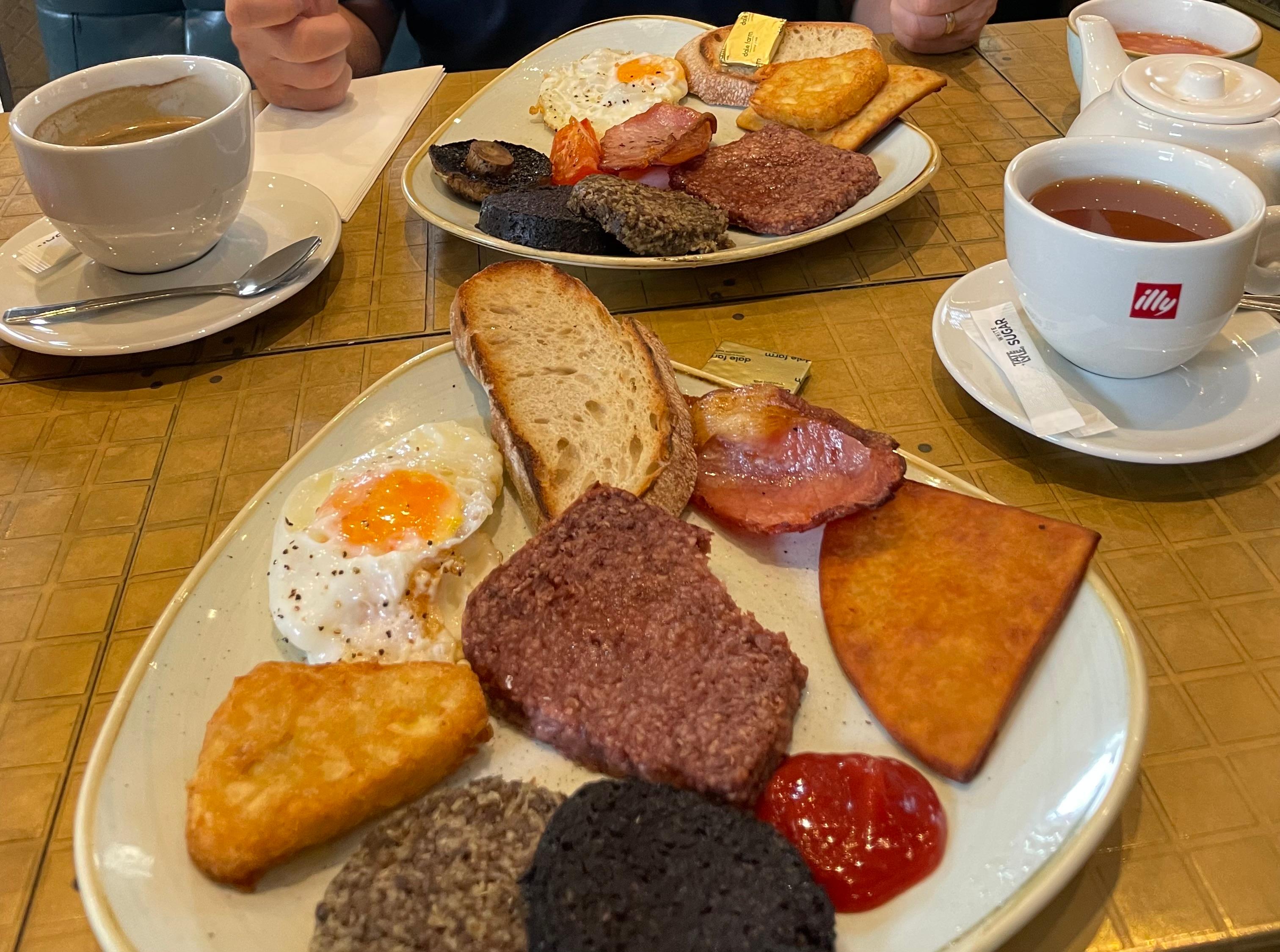 Tasty breakfast - started to eat before taking the photo :)