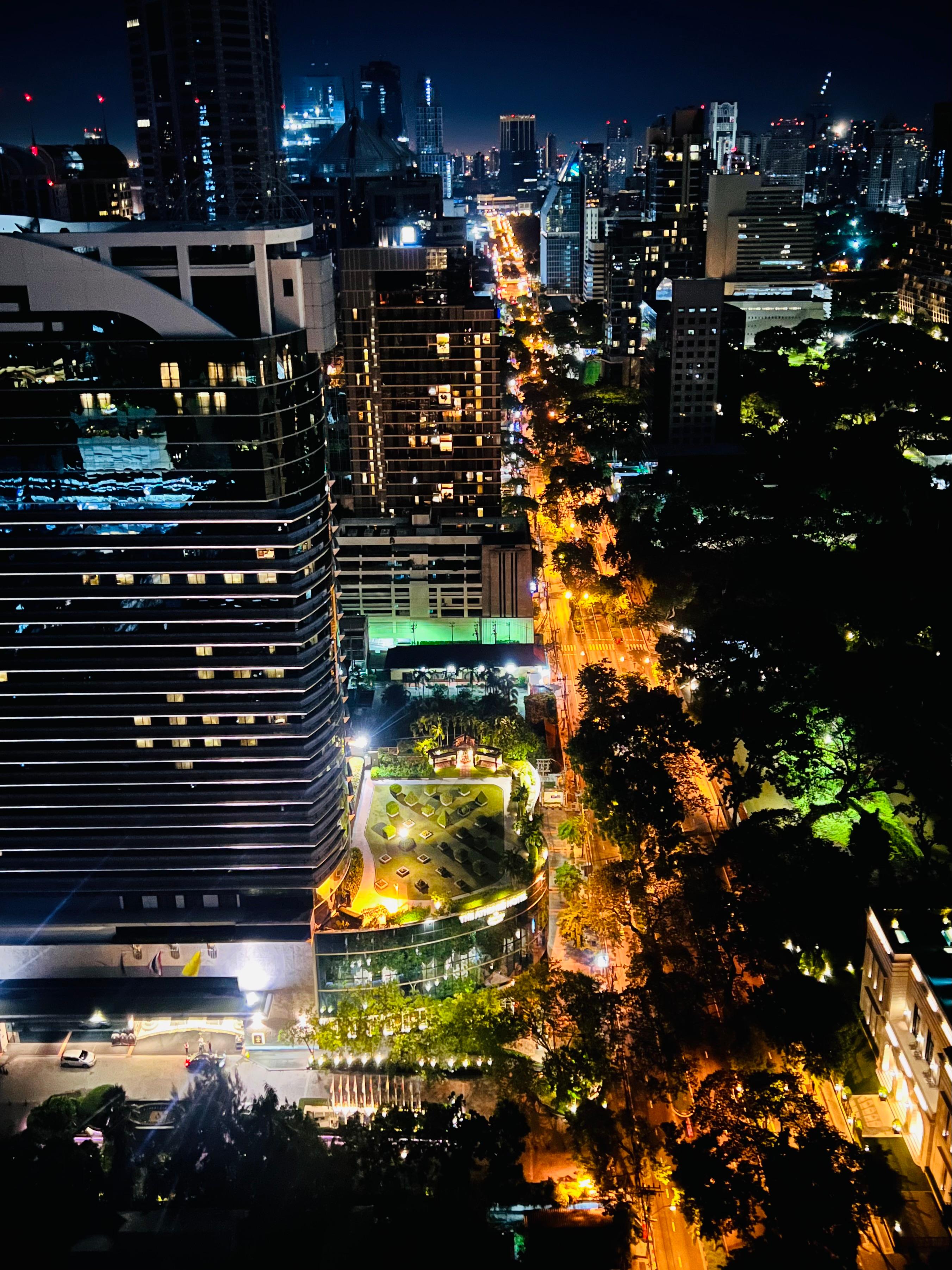 Night time view of Bangkok from our room 