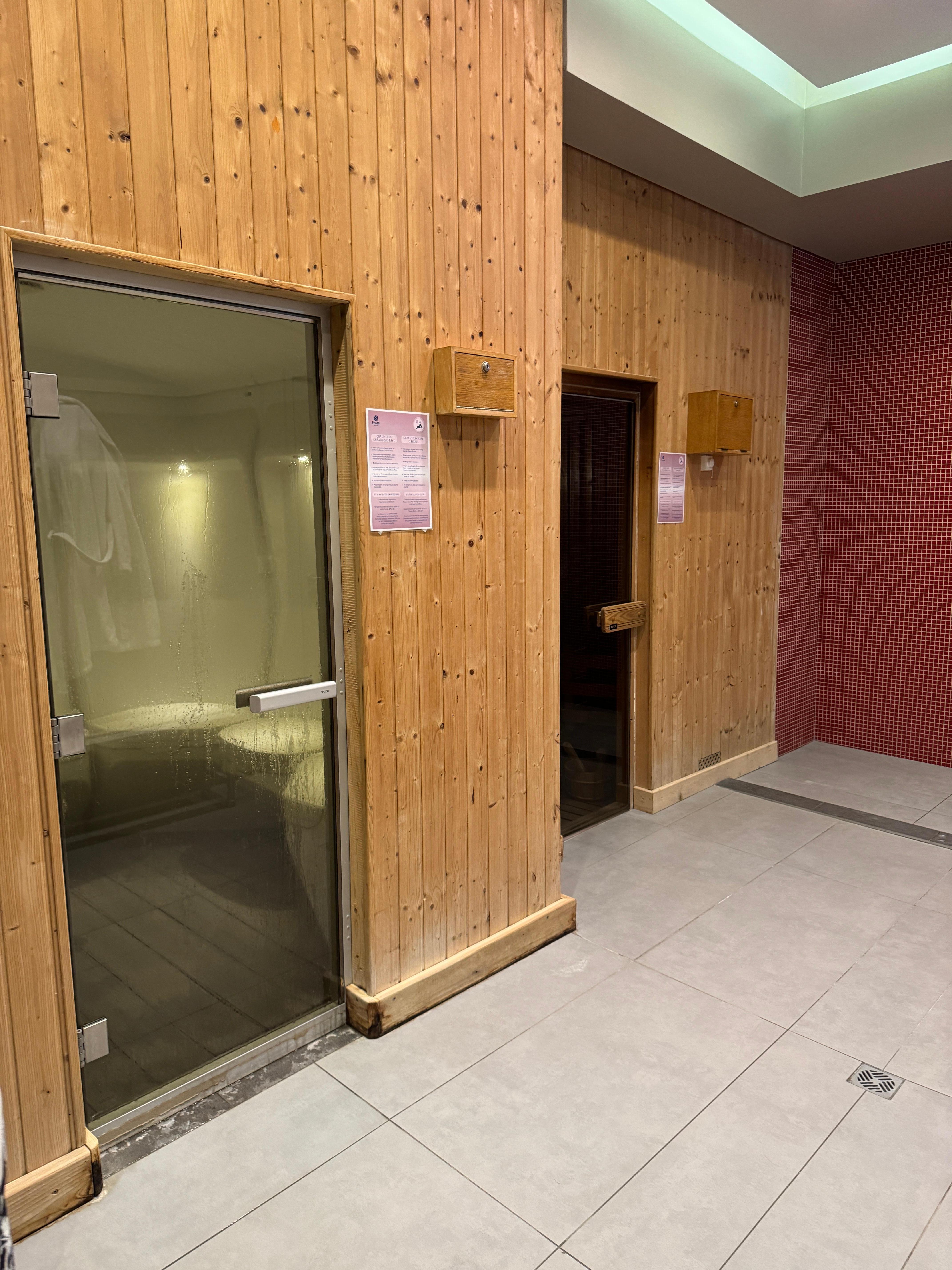 Steam room and dry sauna