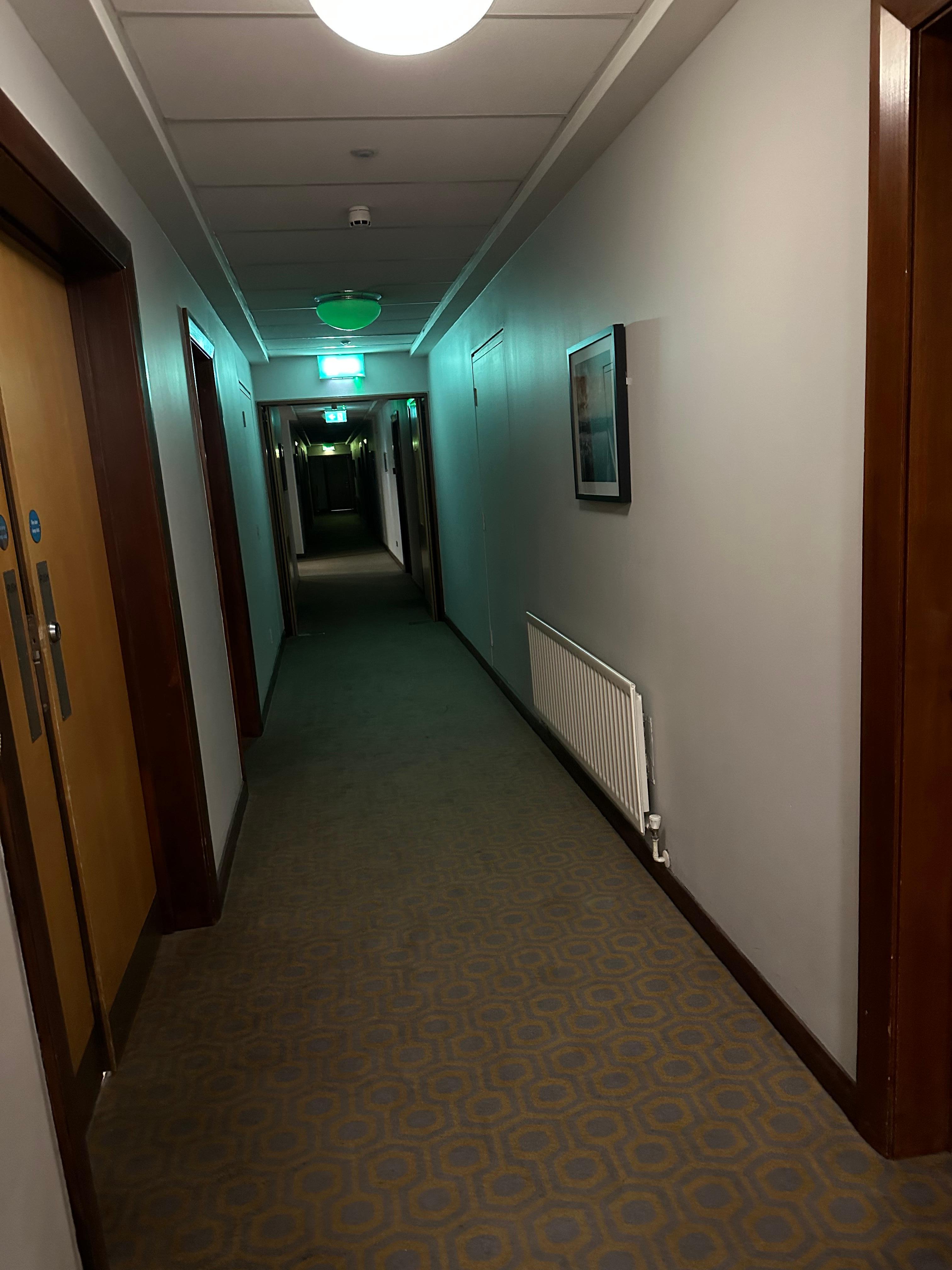 Dark hallways until you walk down them 