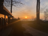 Sonnenaufgang von der Bungalow Terasse aus