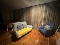Sitting area inside the duplex apartment unit 4A